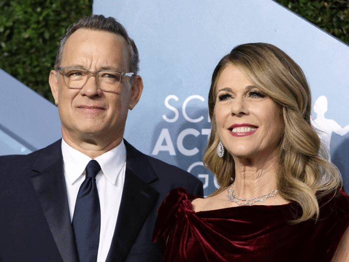 Tom Hanks and his wife Rita