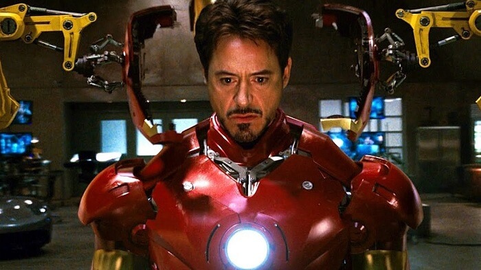 Robert Downey Jr Blinded by Suit